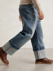Reiss | 3-9 yrs Straight-Leg Turn-Up Jeans in Blue