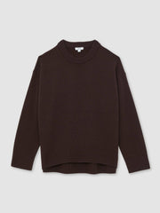 Reiss | Wool-Cashmere Crew-Neck Jumper in Plum