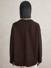 Reiss | Wool-Cashmere Crew-Neck Jumper in Plum