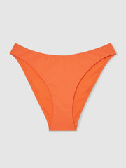 Reiss | High Cut Bikini Bottoms in Coral Orange