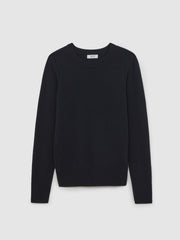 Reiss | Wool-Blend Open-Stitch Jumper with Cashmere in Navy