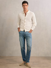 Reiss | Wool V-Stitch Button-Through Cardigan in Off White