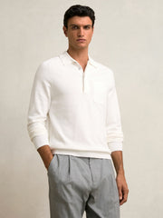 Reiss | Cotton Concealed Placket Polo Shirt in White
