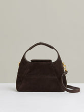 Reiss | Suede Shoulder Bag in Chocolate
