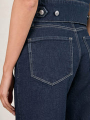 Reiss | Paige Denim Bermuda Shorts in Navy