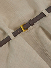 Reiss | 9-13 yrs Drop Waist Belted Sleeveless Dress in Neutral