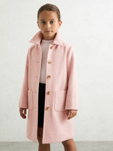 Reiss | 3-9 yrs Wool-Blend Single-Breasted Coat in Pink
