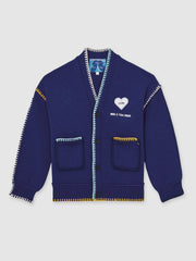 Reiss | | Tom Daley Lover Knit Cardigan in Navy Blue