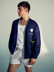 Reiss | | Tom Daley Lover Knit Cardigan in Navy Blue