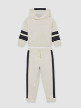 Reiss | Cotton-Blend Joggers and Hoodie Set in Ecru