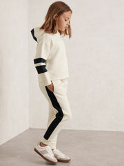 Reiss | Cotton-Blend Joggers and Hoodie Set in Ecru