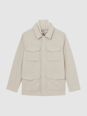 Reiss | Removable-Gilet Safari Jacket in Stone