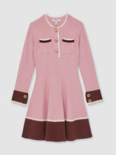 Reiss | 13-14 yrs Scallop-Trim Rib-Knit Dress in Pink