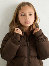 Reiss | 9-13 yrs Short Hooded Puffer Coat in Chocolate