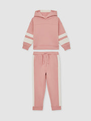 Reiss | Cotton-Blend Joggers and Hoodie Set in Rose