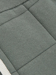 Reiss | 3-9 yrs Tipped Knit Stitch-Detail Shorts in Dark Sage Green