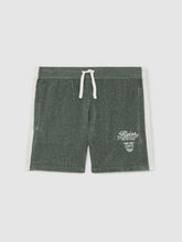 Reiss | 13-14 yrs Chenille Tipped Motor Cars Shorts in Dark Sage Green/White