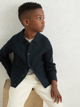 Reiss | 9-13 yrs Button-Through Knitted Cardigan in Navy