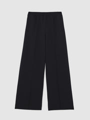 Reiss | Petite Wide Leg Elasticated Waist Trousers in Navy