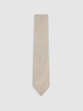 Reiss | Wool-Silk Textured Tie in Oatmeal