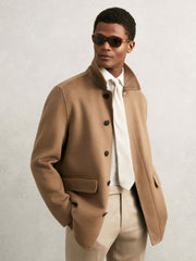 Reiss | Wool-Silk Textured Tie in Oatmeal