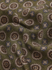Reiss | Silk Medallion Paisley Pocket Square in Sage
