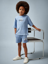 Reiss | 3-9 yrs Superman Logo-Print Shorts in Light Blue