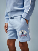 Reiss | 9-13 yrs Superman Logo-Print Shorts in Light Blue