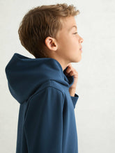 Reiss | Interlock Jersey Hoodie in Ocean Blue