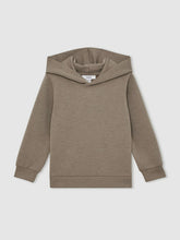 Reiss | Interlock Jersey Hoodie in Taupe Brown