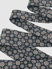 Reiss | Silk Medallion Print Tie in Indigo Melange