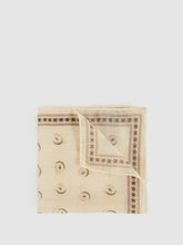 Reiss | Wool Motif Print Pocket Square in Off White