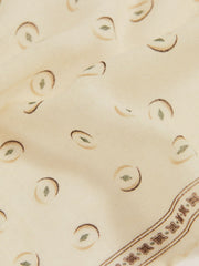 Reiss | Wool Motif Print Pocket Square in Off White