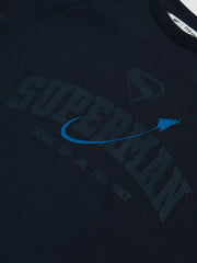 Reiss | 9-13 yrs Superman Raglan Logo T-Shirt in Navy Blue