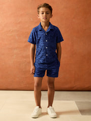 Reiss | 3-9 yrs SmileyWorld Wave Texture Shirt in Bright Blue