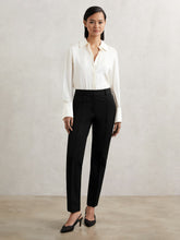 Reiss | Pintuck Tapered Trousers in Black