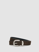 Reiss | Suede Western-Style Belt in Dark Brown