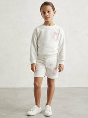 Reiss | Pony Club Sweatshirt and Shorts Set in Ecru