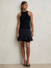 Reiss | Ruffle-Hem Mini Skirt in Navy