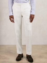 Reiss | Slim Fit Lyocell Linen Suit Trousers in White