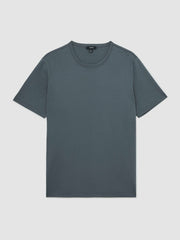 Reiss | Airwater-Cotton Crew-Neck T-Shirt in Airforce Blue