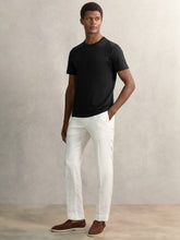 Reiss | Airwater-Cotton Crew-Neck T-Shirt in Black