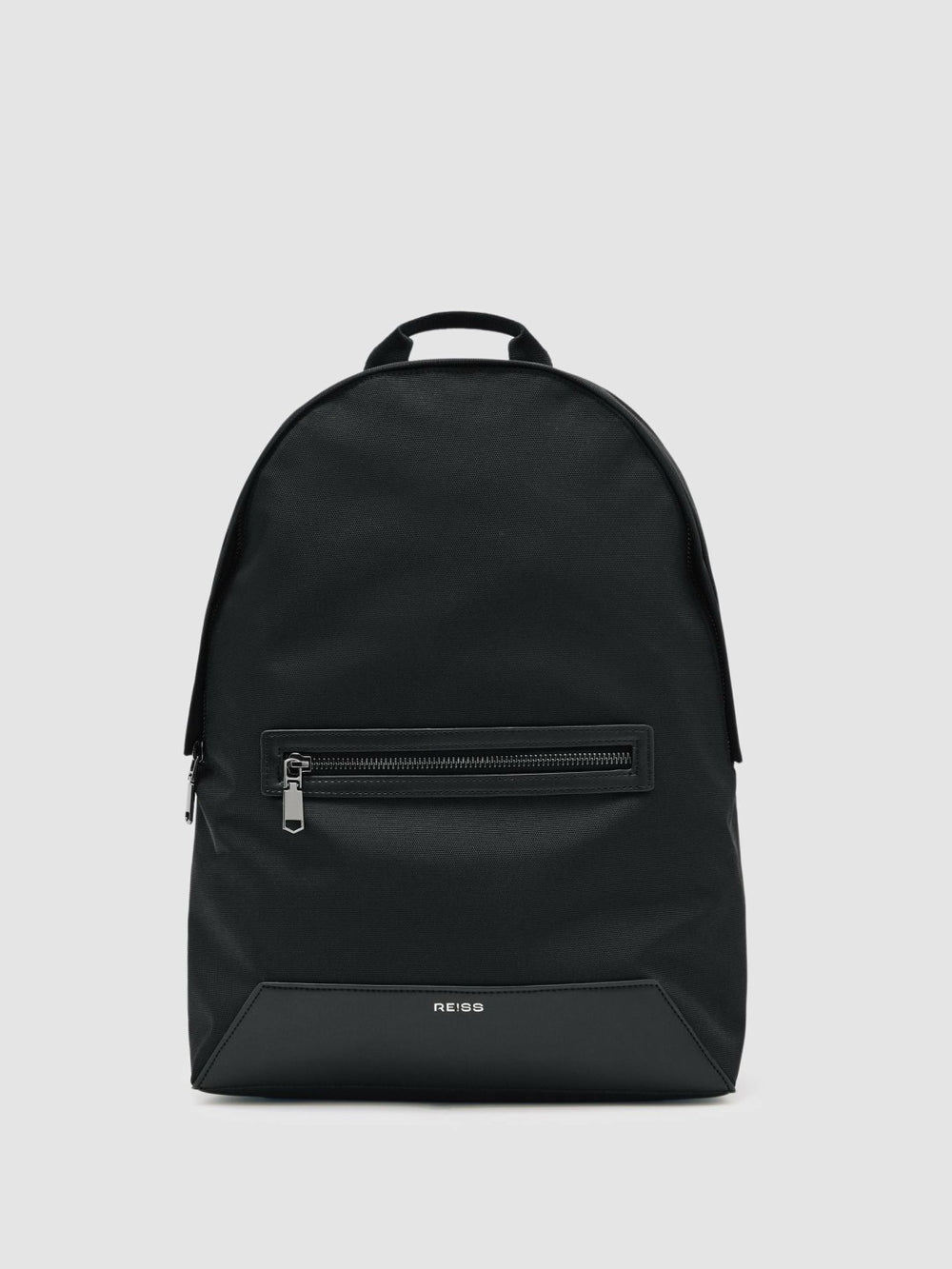 Reiss | Woven Zipped Backpack in Black