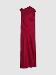 Reiss | Petite Back Detail Midi Dress in Red
