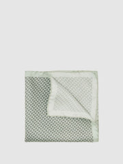 Reiss | Geo Chain Detail Pocket Square in Sage