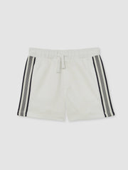 Reiss | 13-14 yrs Side Stripe Textured Shorts in White