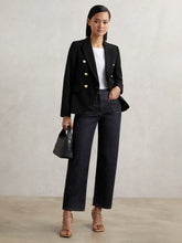 Reiss | Petite Straight Leg Patch Pocket Jeans in Dark Blue