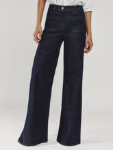 Reiss | Petite Patch Pocket Wide Leg Jeans in Dark Blue