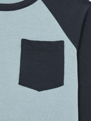 Reiss | 3-9 yrs Cotton Colour-Block Long-Sleeve T-Shirt in Navy Blue
