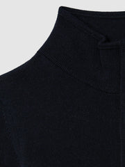 Reiss | 3-9 yrs Wool Half-Zip Funnel Neck Jumper in Navy